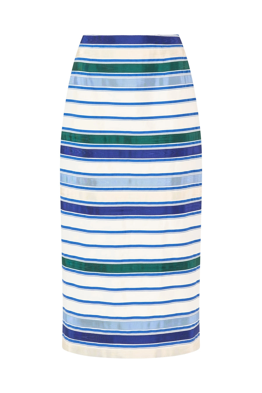 Ribbon Classic Pencil Skirt - Coastal Stripe Cotton