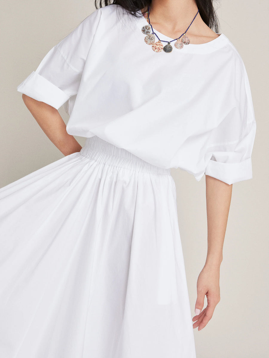 The Kyria Circle Skirt - Cotton Poplin - Juniper