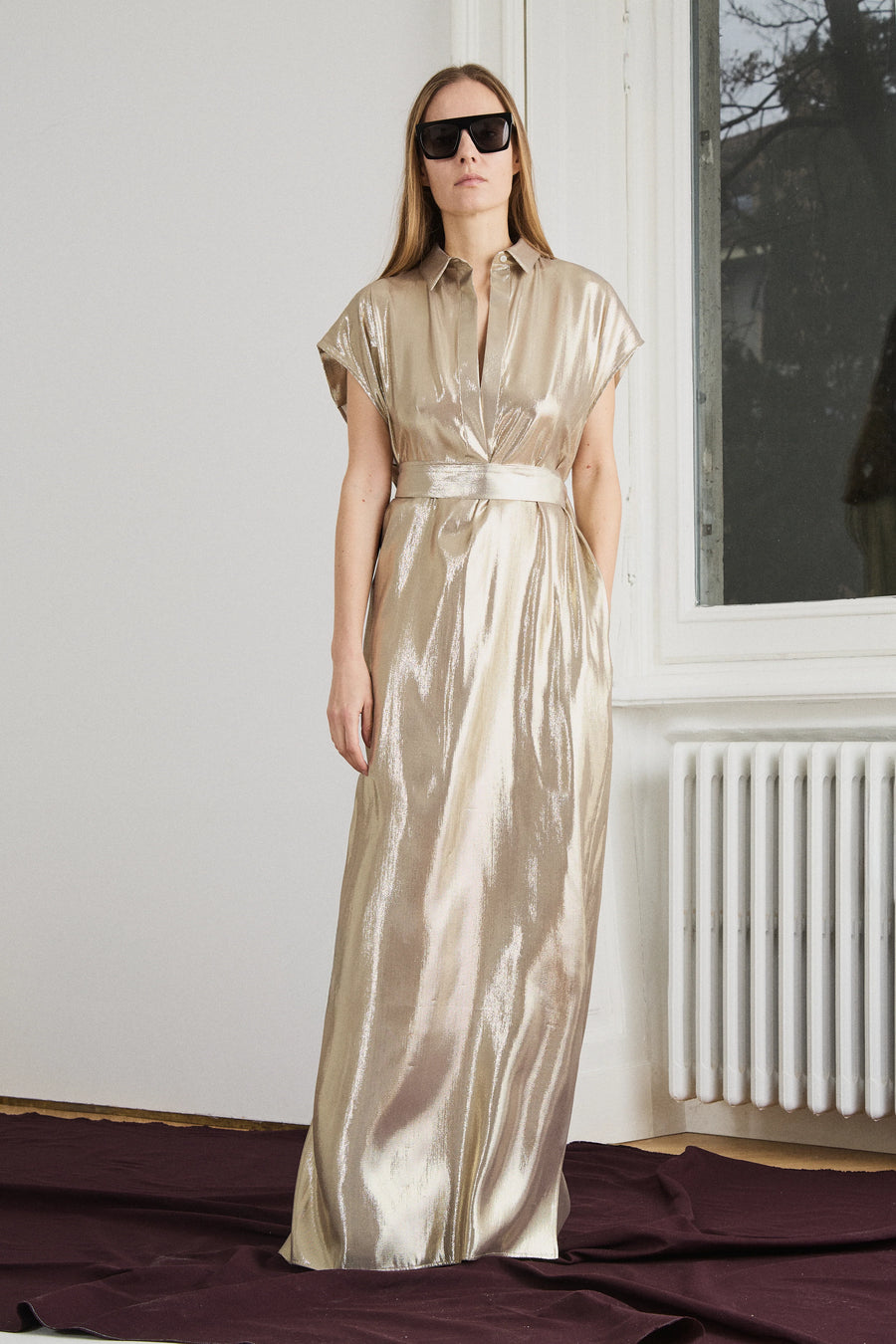 Francesca Sleeveless Dress - Gold Dress Boston Francesca Sleeveless Dress - Gold Dress Boston