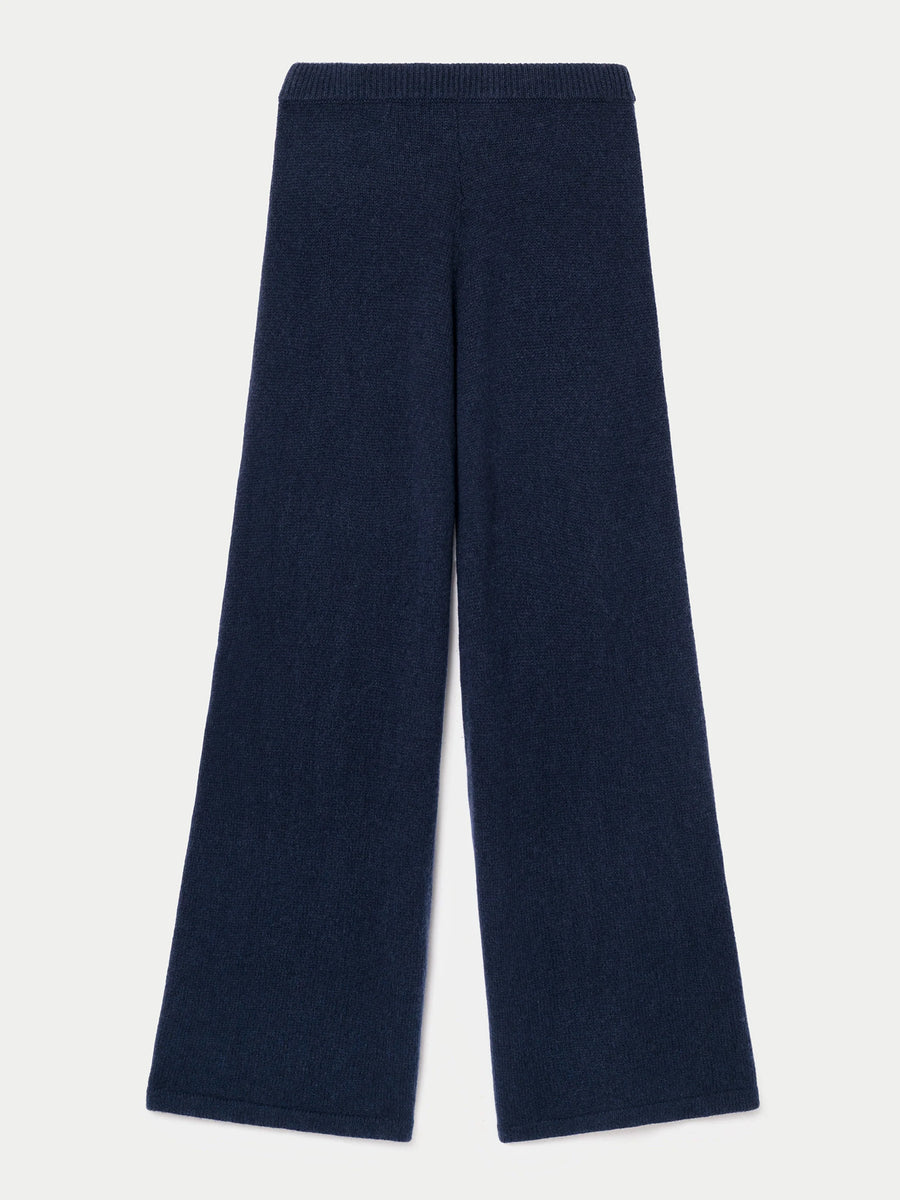 Zephyra Flare Cashmere Pant - Navy