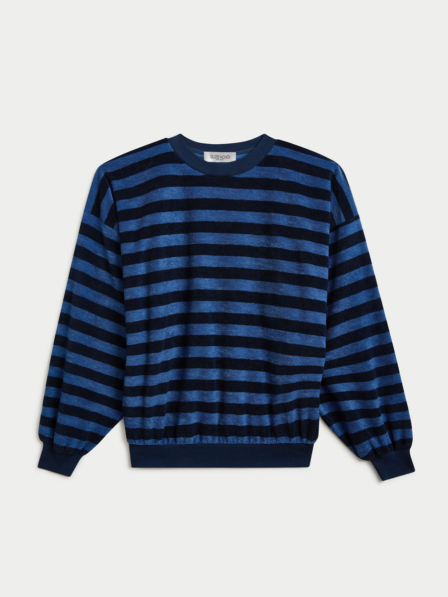 The Sifnos Sweatshirt in Terry - Navy/Blue