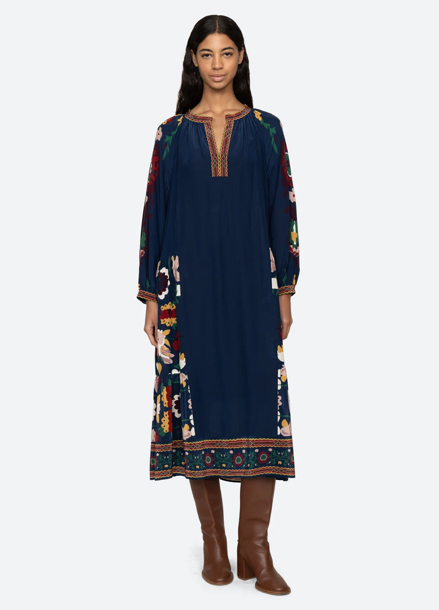 Cassia Dress - Navy