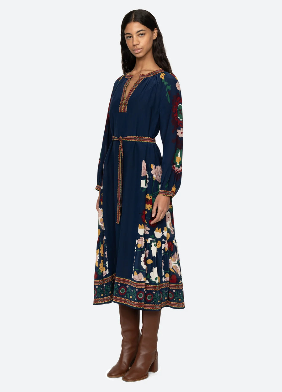 Cassia Dress - Navy