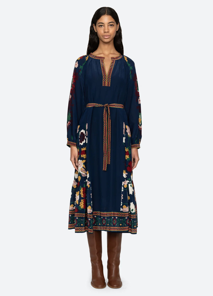 Cassia Dress - Navy