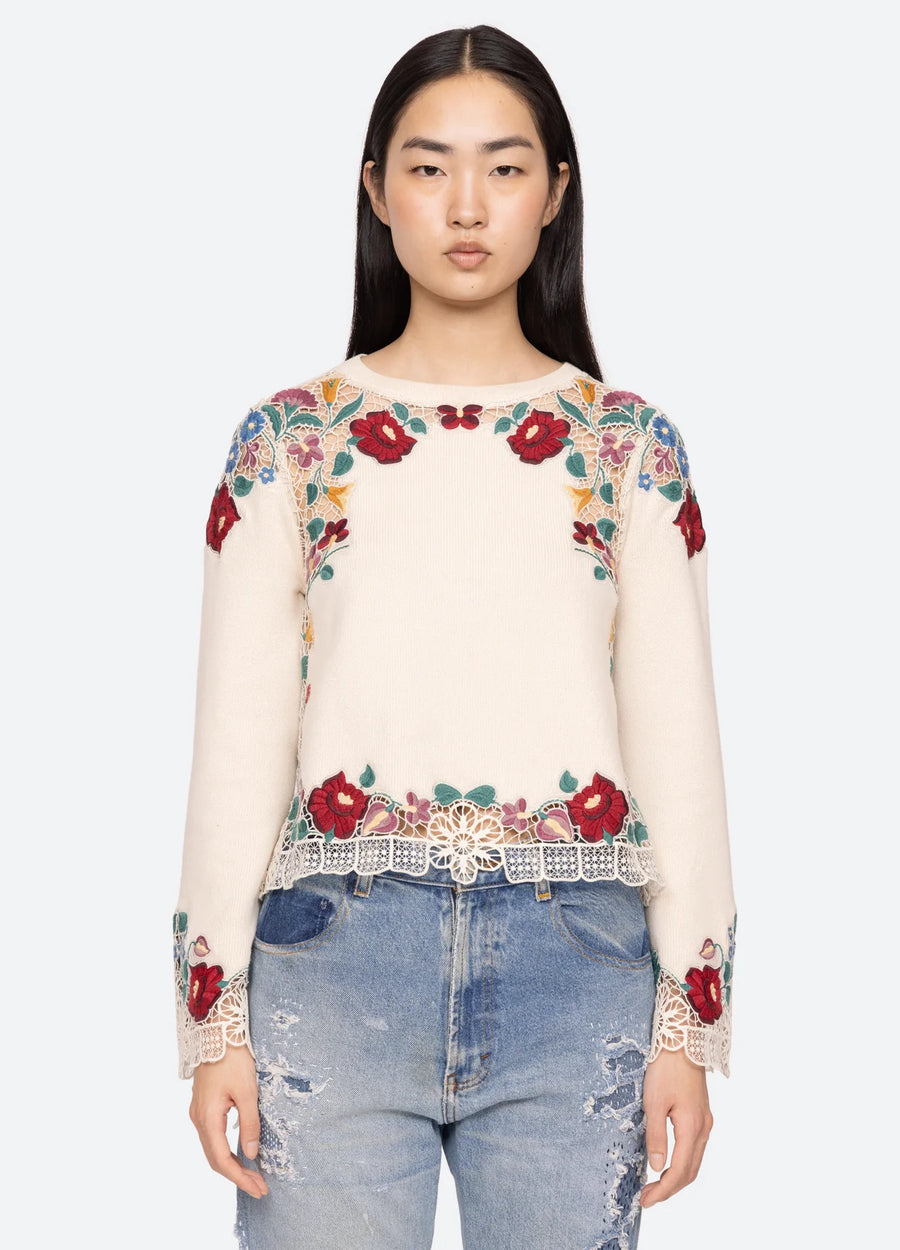 Katharine Embroidered Sweater - Multi