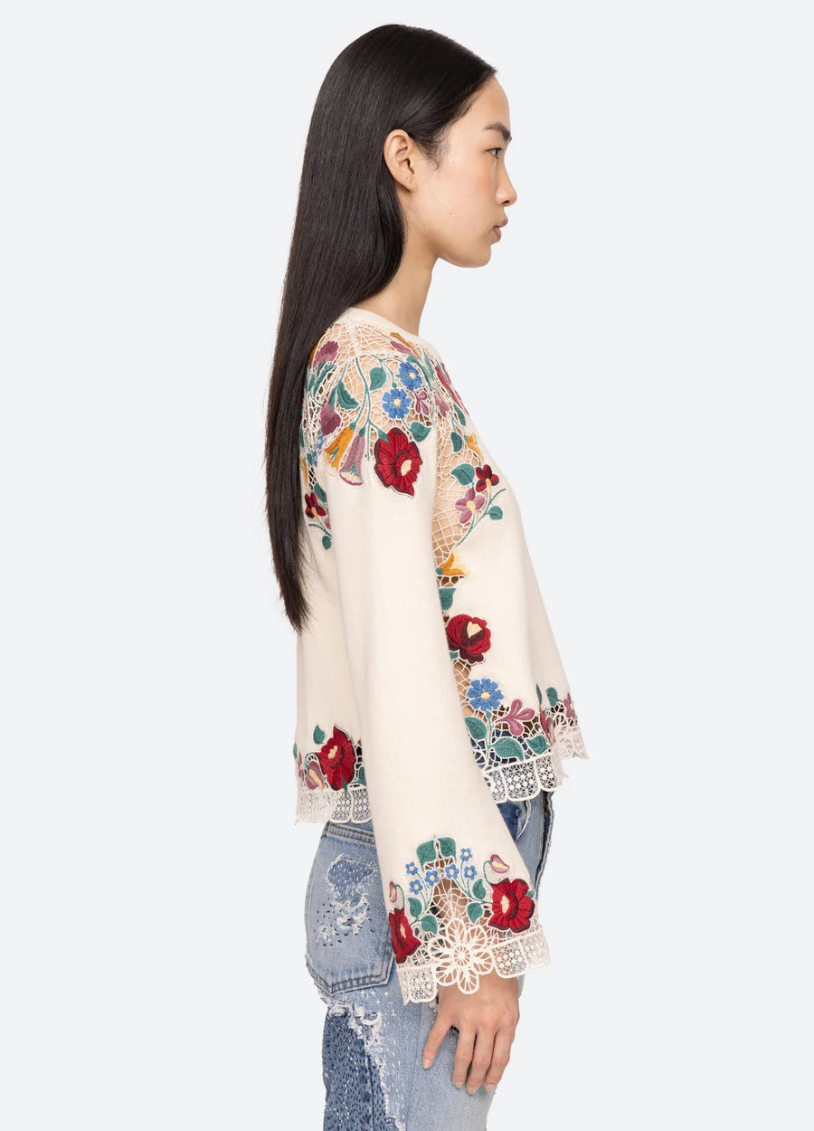 Katharine Embroidered Sweater - Multi