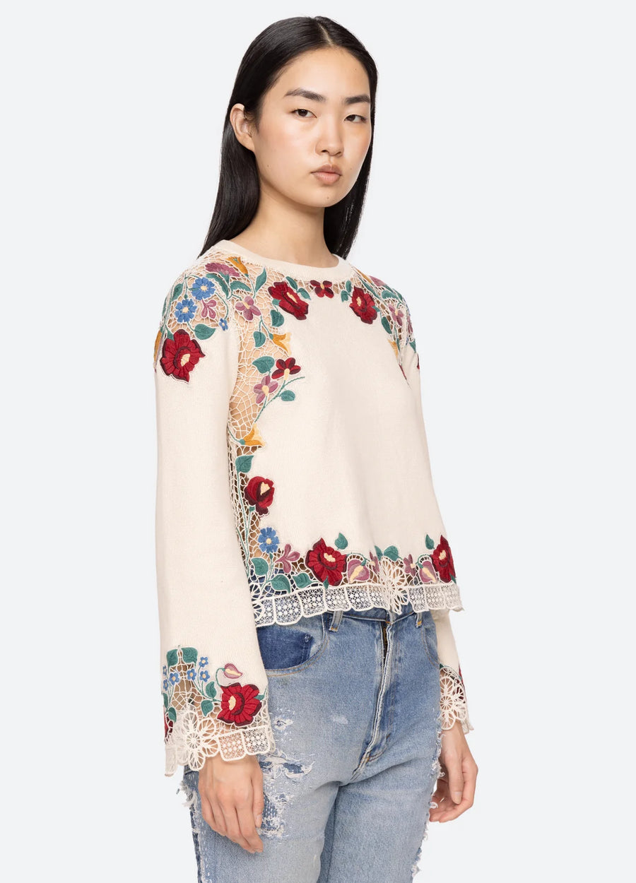 Katharine Embroidered Sweater - Multi