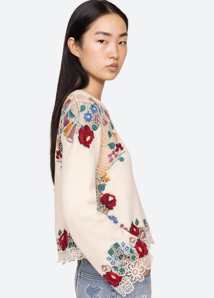 Katharine Embroidered Sweater - Multi