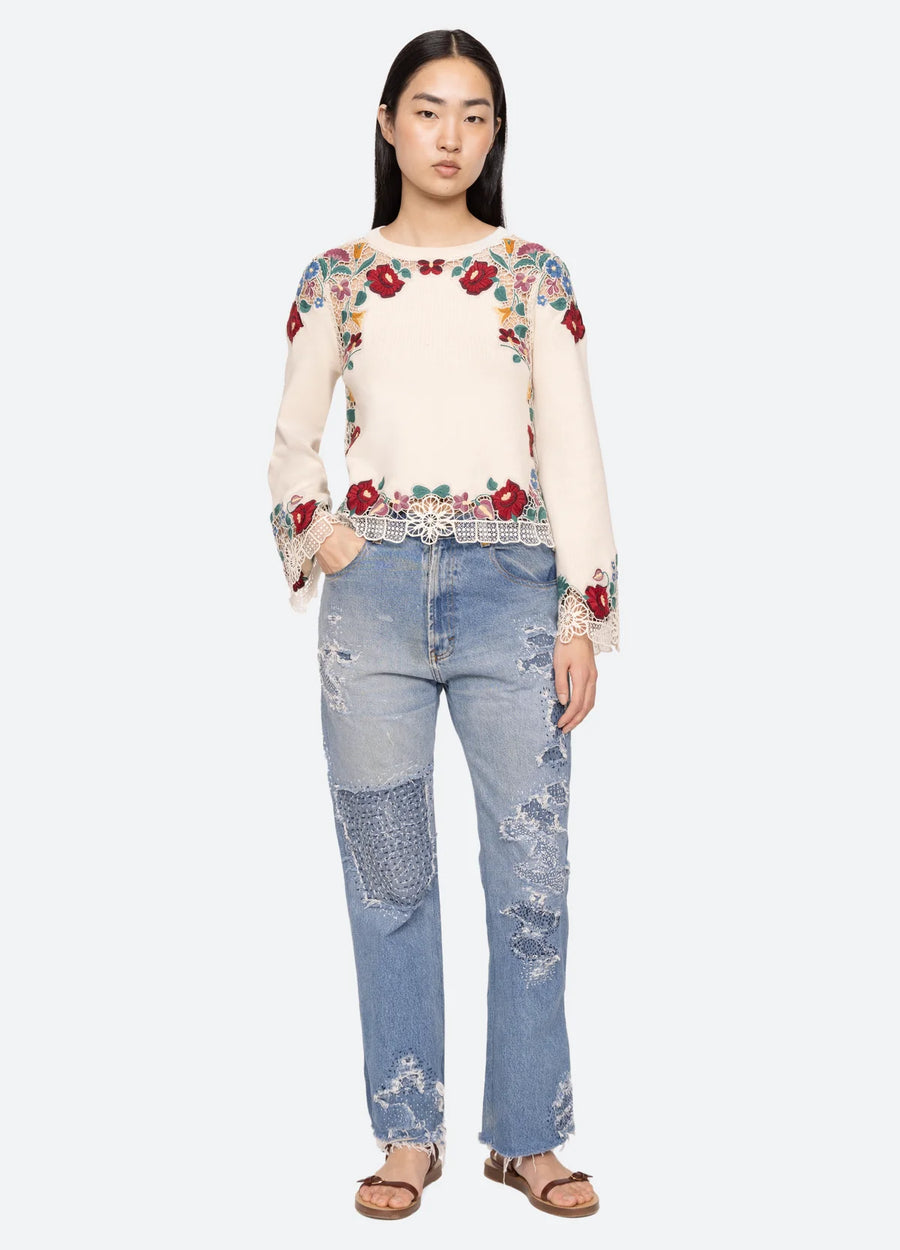 Katharine Embroidered Sweater - Multi