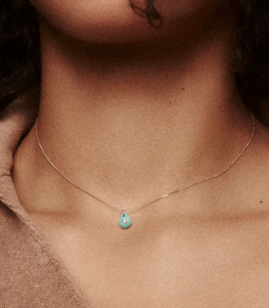 Orso Choker Necklace - Aquamarine