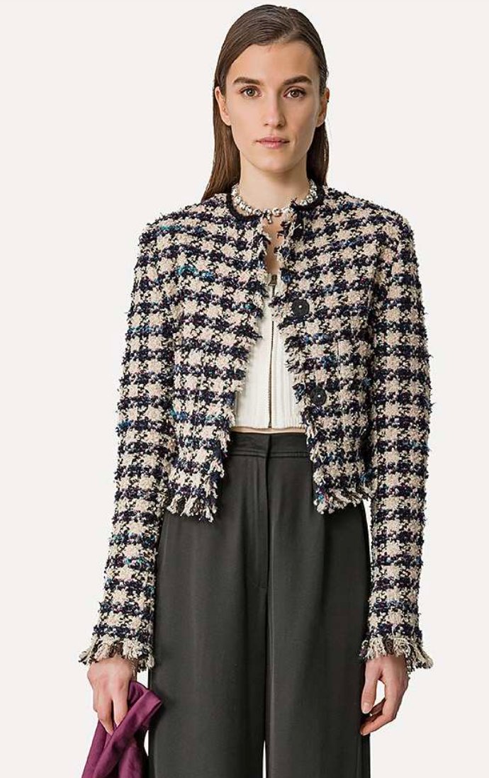 12809_My Jacket - Pied de Coque Tweed Jacket - Ink