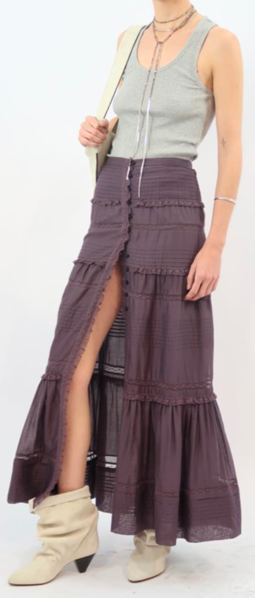 Gihane Skirt - Dark Plum