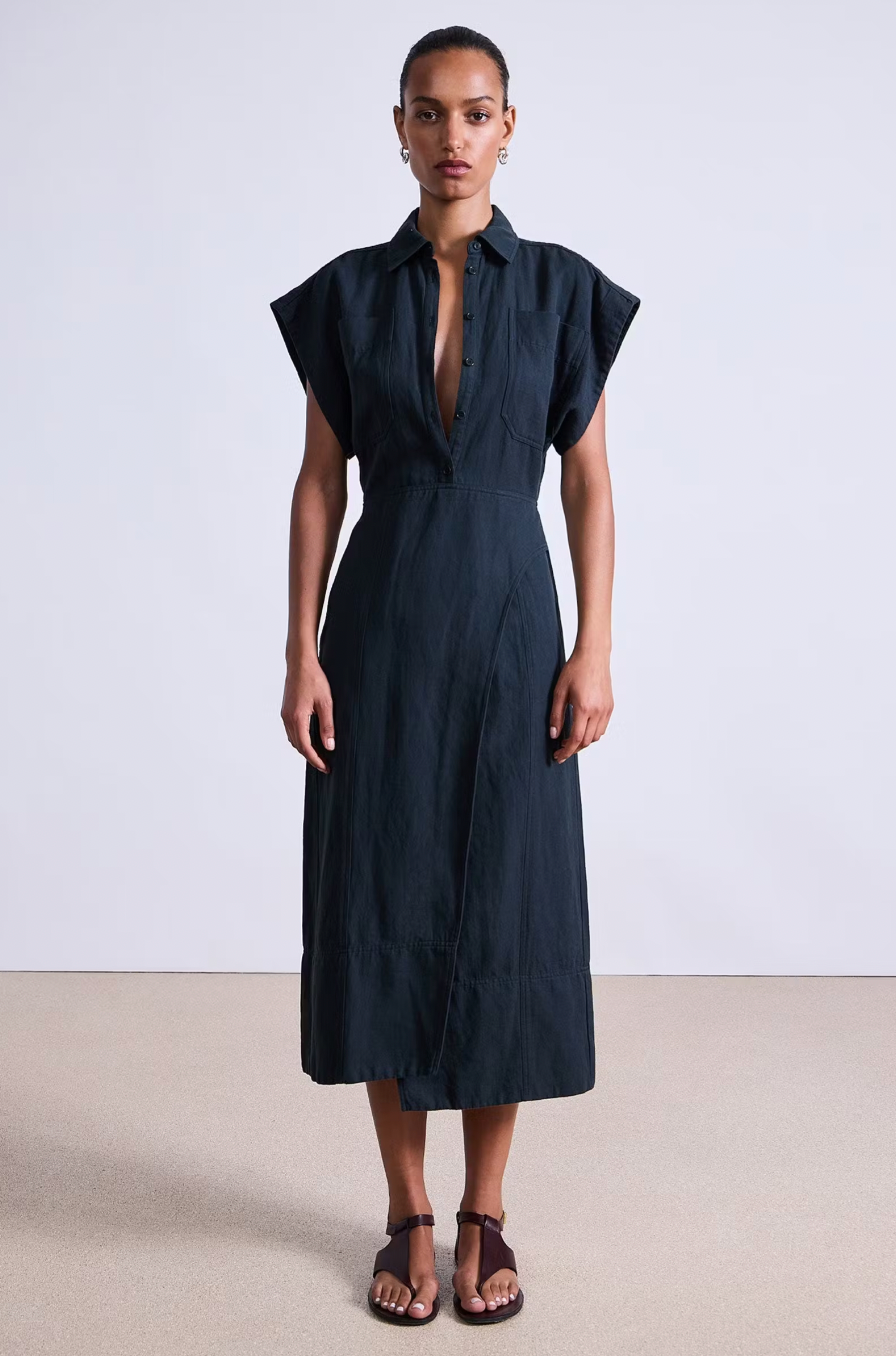 Yelena Wrap Dress - Fig