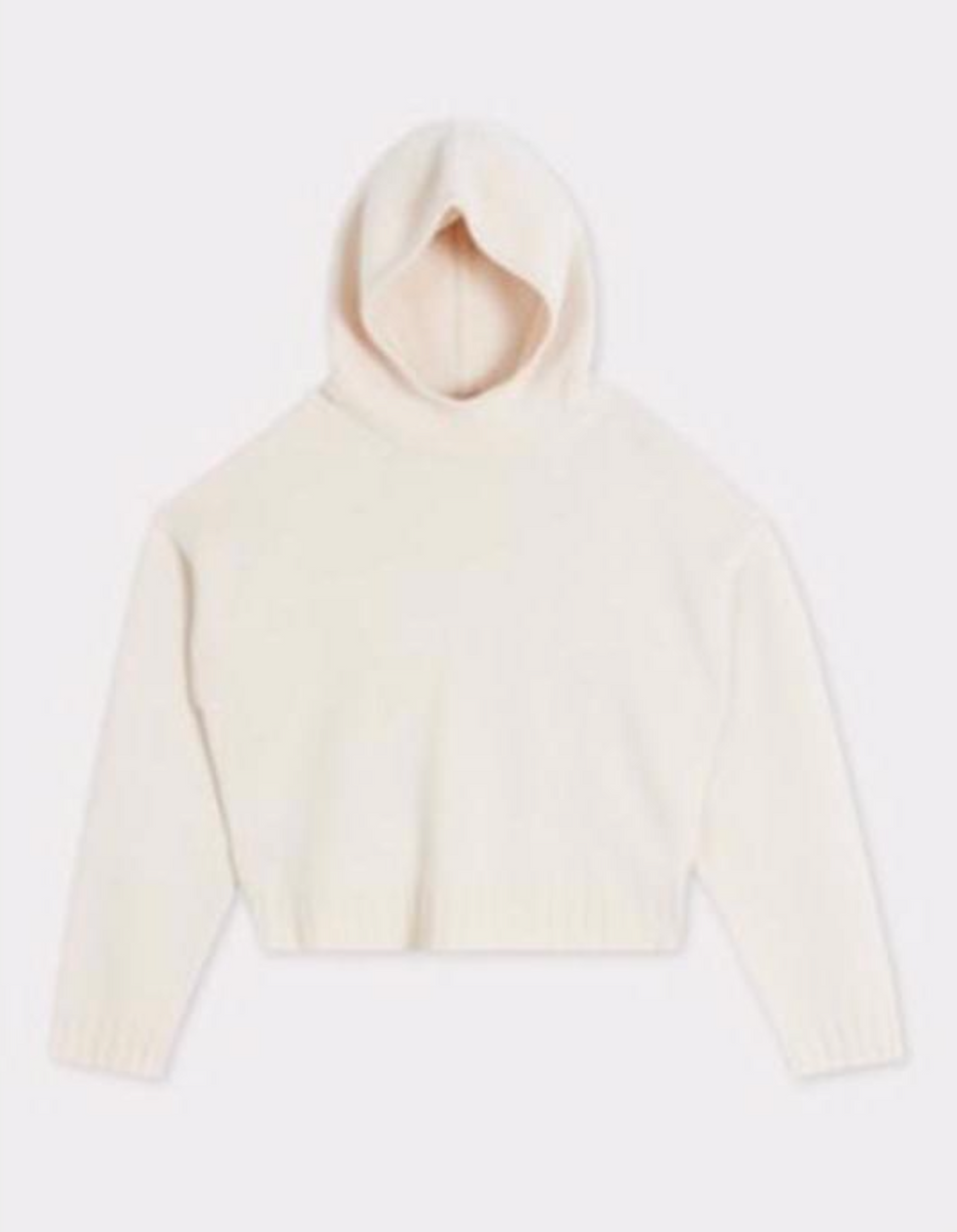 Alps Boiled Wool Hoodie - Cream