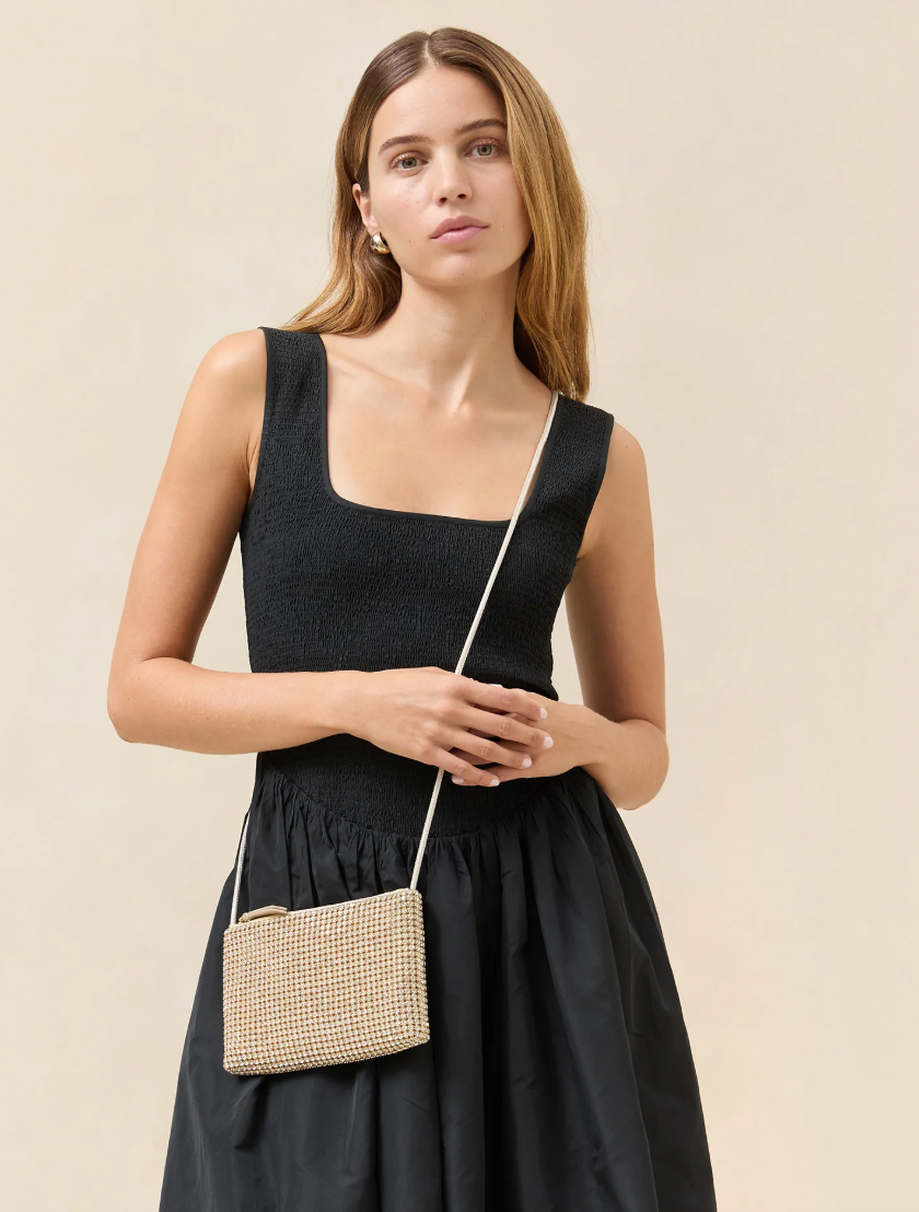 Yasmine Gold Diamanté Crossbody