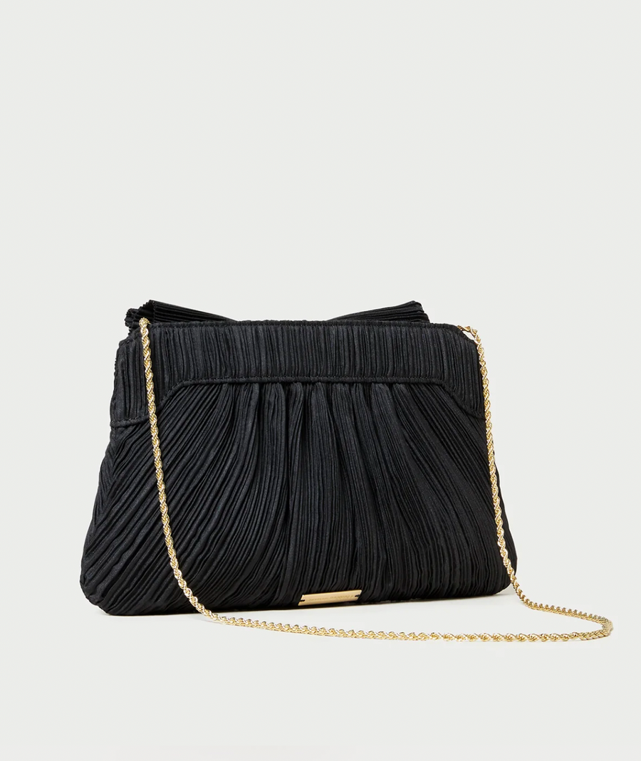 Rayne Black Bow Clutch