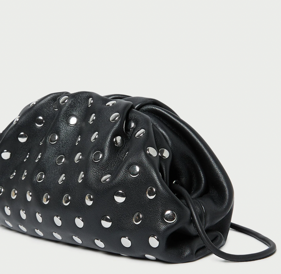 Bailey Black/Silver Dome Clutch