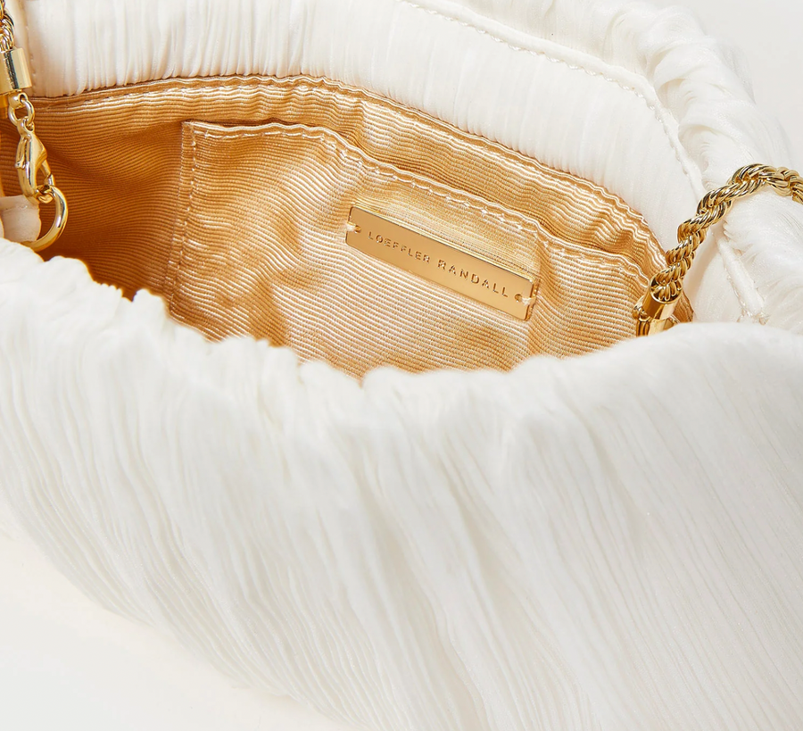 Brit Pearl Flat Pleated Clutch