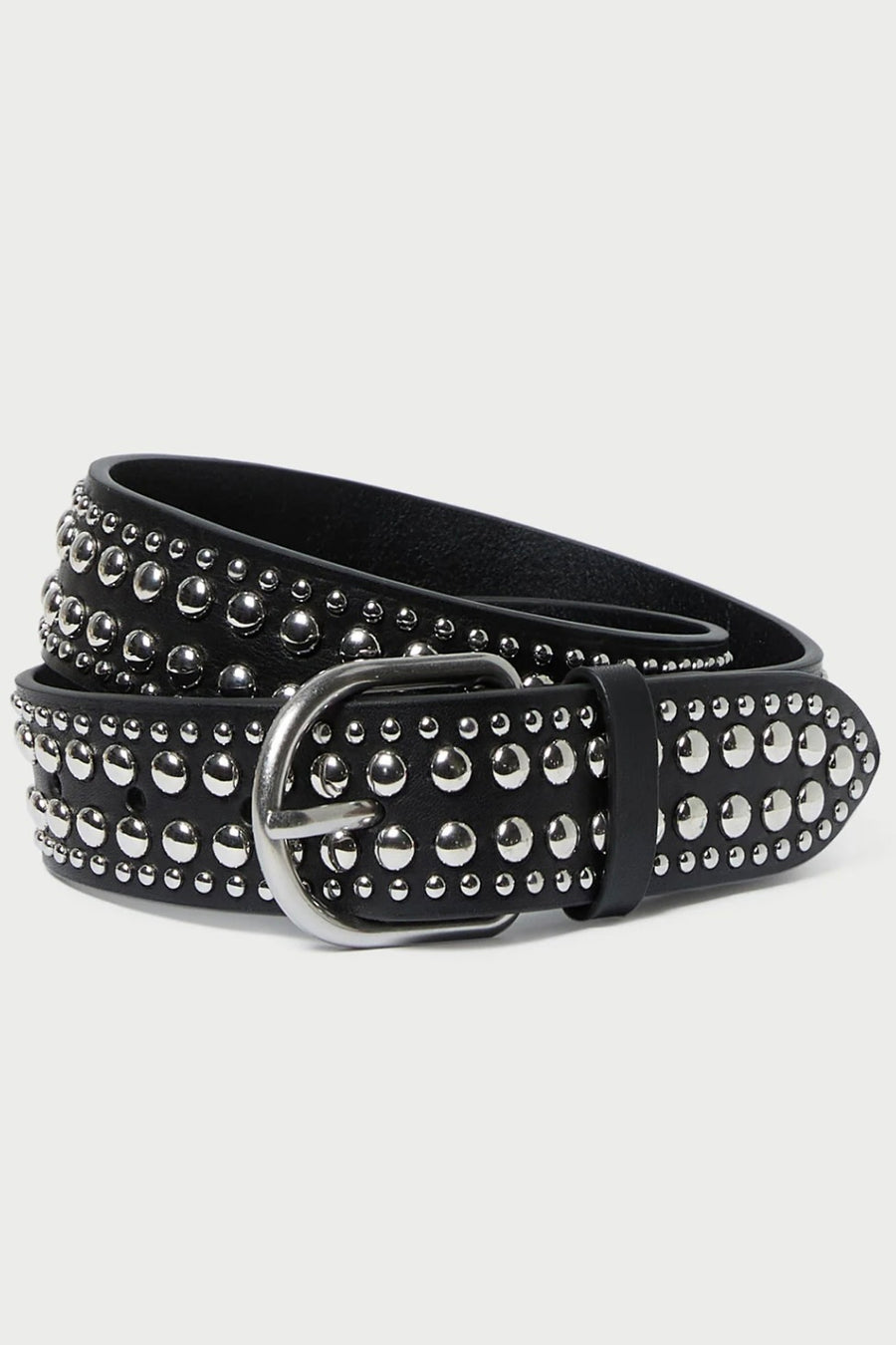 Isaac Black/Silver Studded Belt