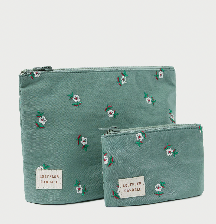 Tracy Sage Floral Pouch Set