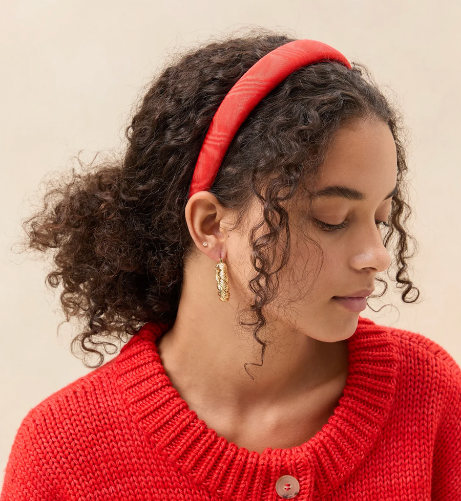 Marina Red Puffy Headband