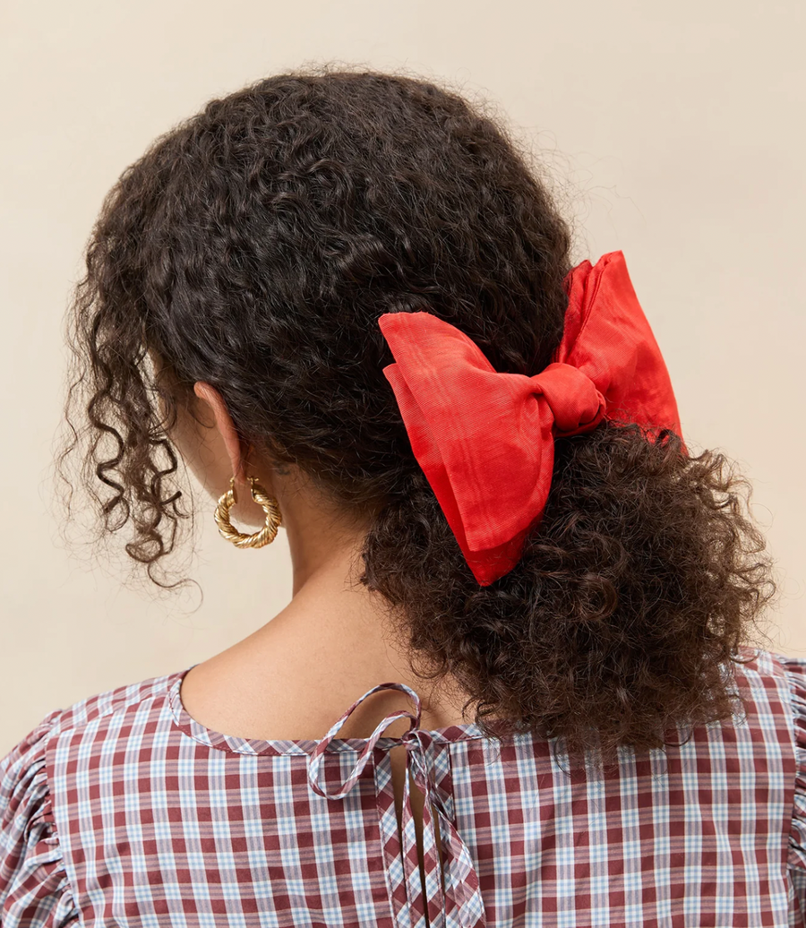 Eden Red Bow Hair Clip