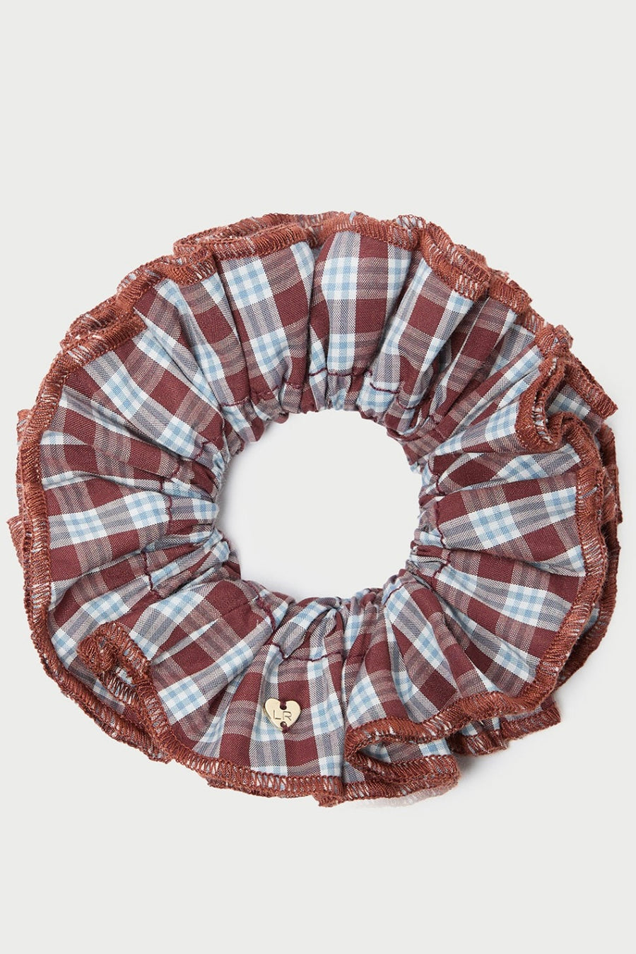 Felice Maroon Layered Scrunchie