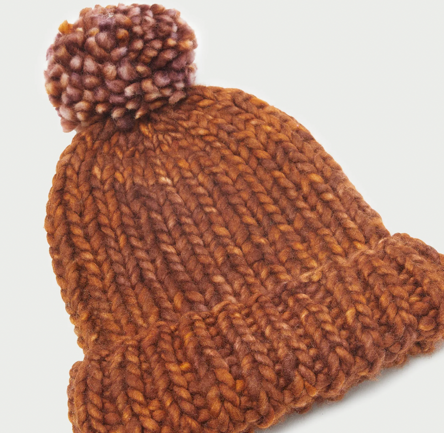 Ava Sienna Knit Pompom Hat