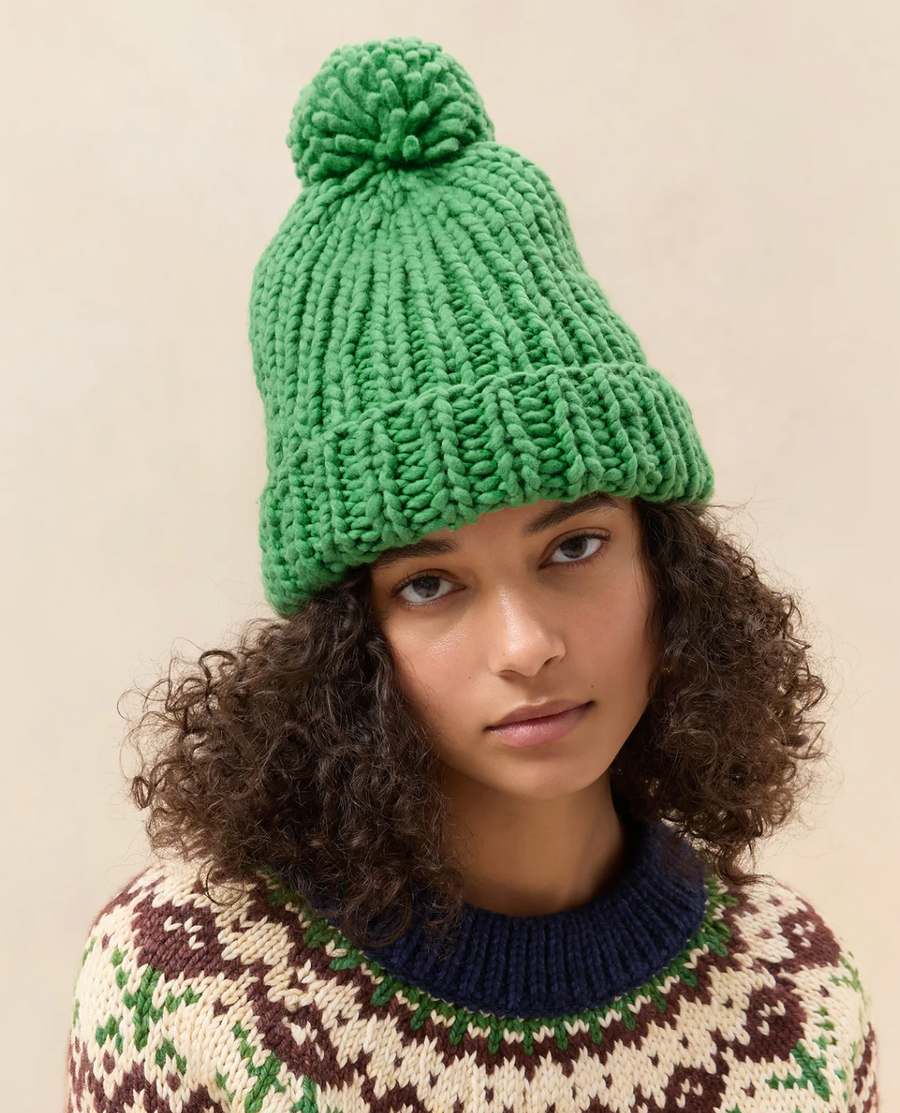 Ava Fern Knit Pompom Hat