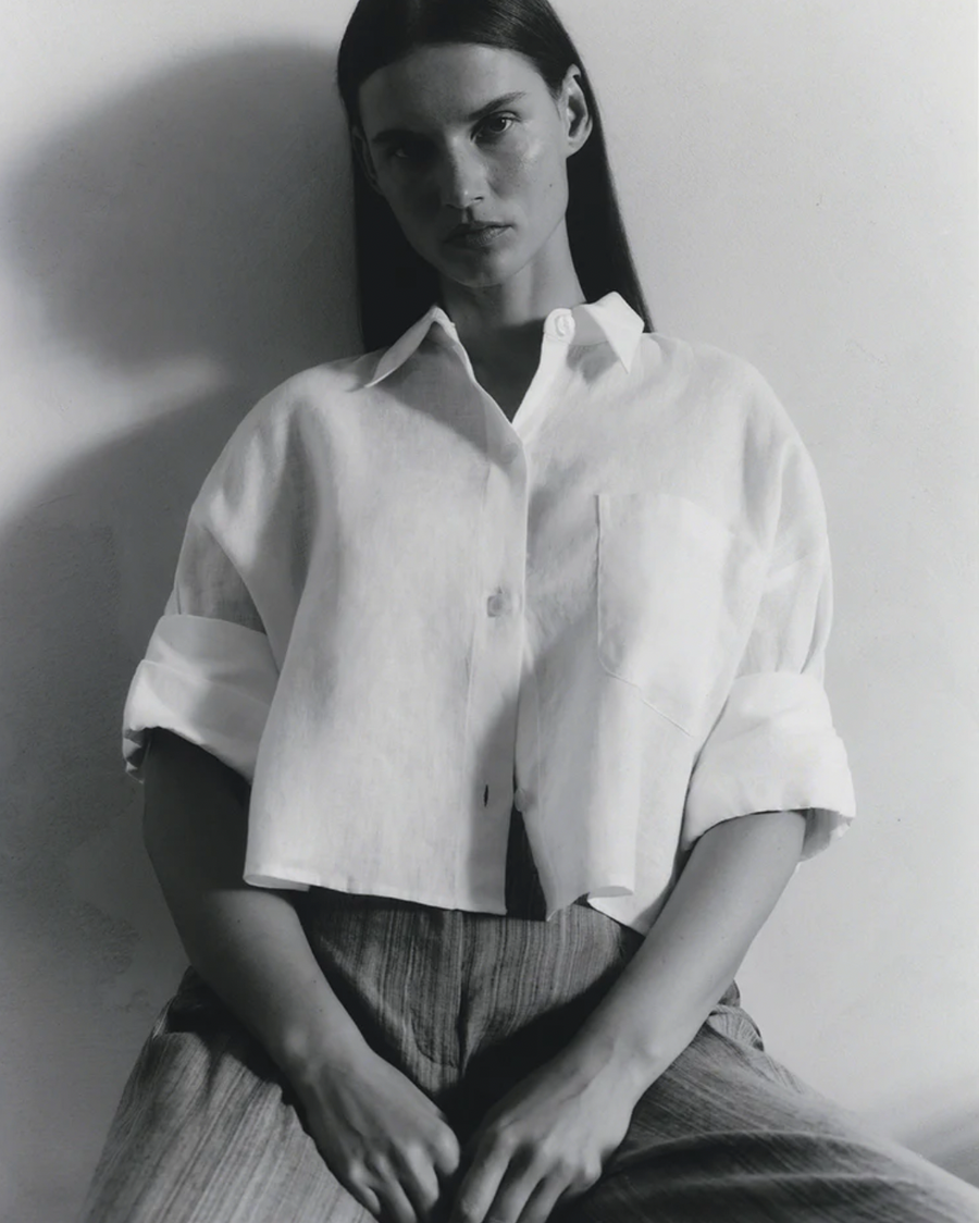 Next Ex Linen Shirt - White