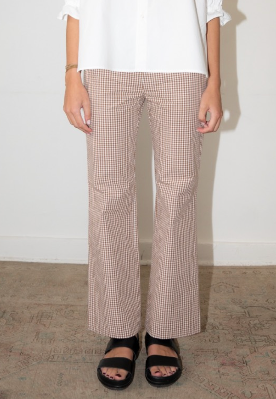 Mari Pant - Brown Gingham