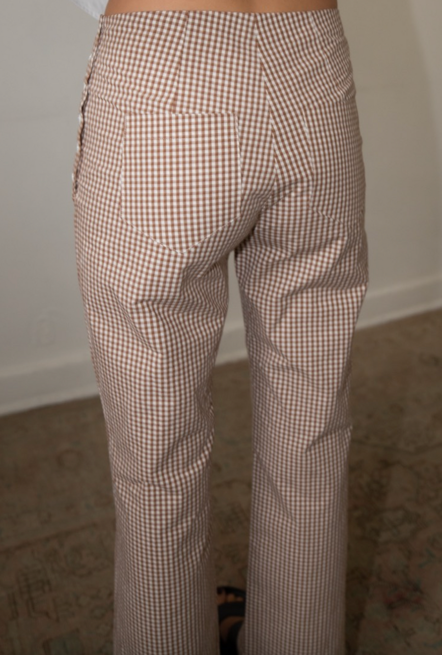 Mari Pant - Brown Gingham