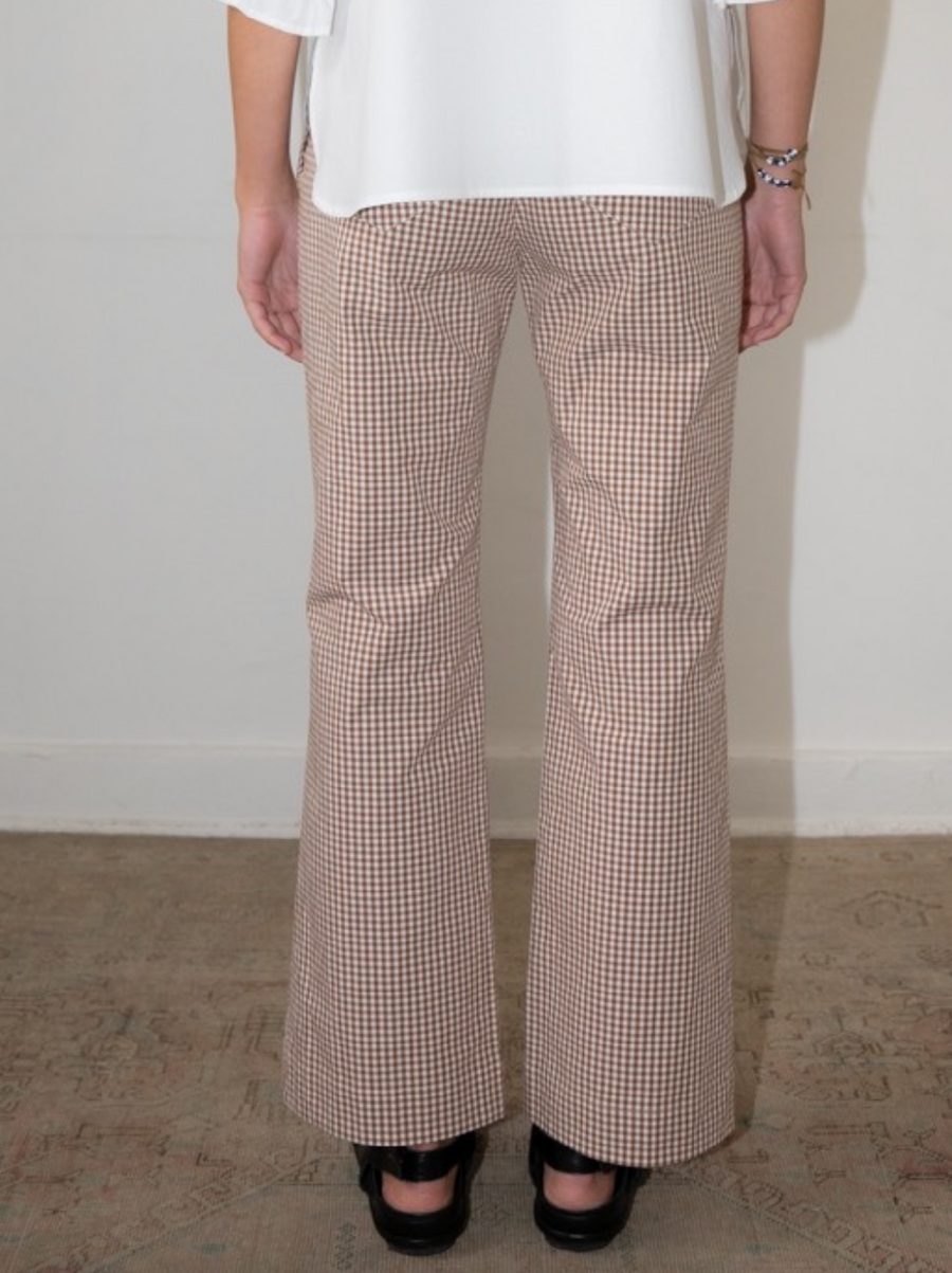 Mari Pant - Brown Gingham