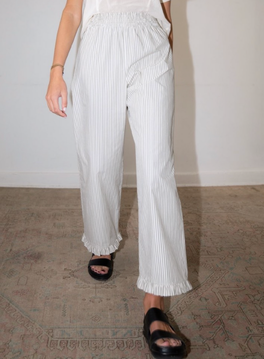 Remi Pant - Green Stripe