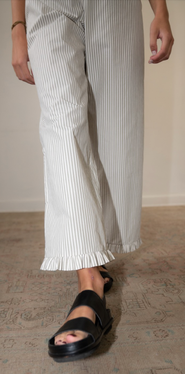 Remi Pant - Green Stripe