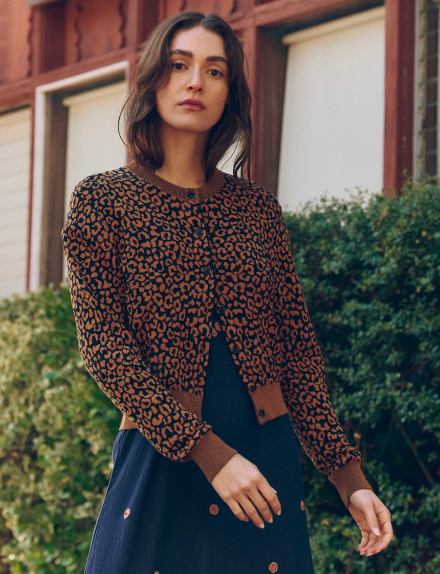 The Tea Time Cardigan - Leopard