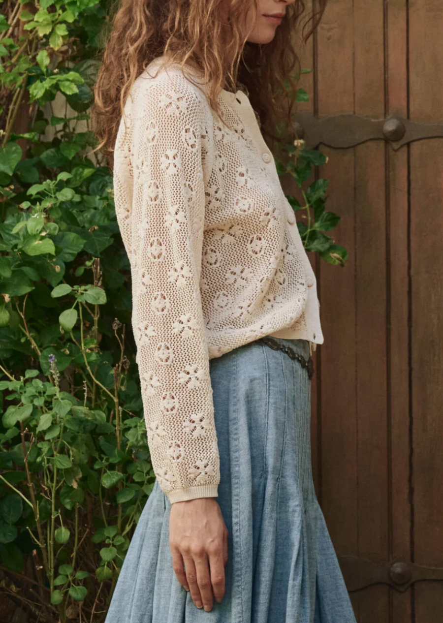 The Crochet Cardigan - Natural