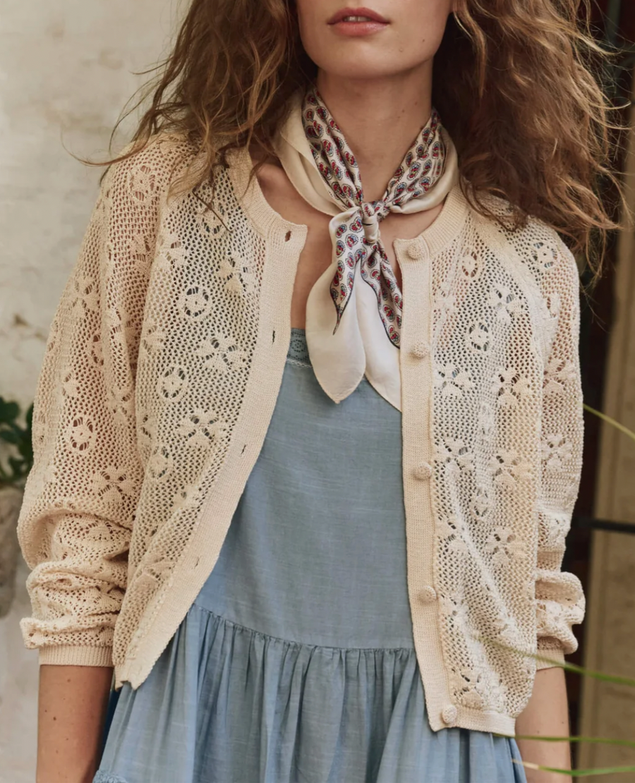 The Crochet Cardigan - Natural
