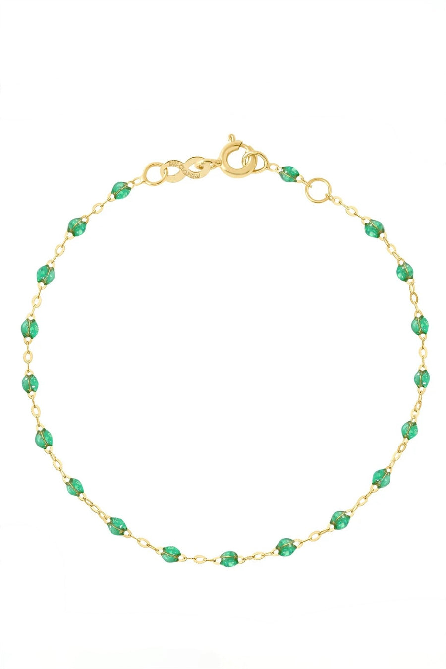 6.7" Classic Gigi Bracelet - Mint + Yellow Gold