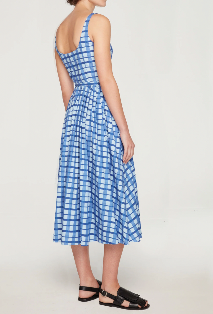 Eglantine Dress - Blue Painted Gingham