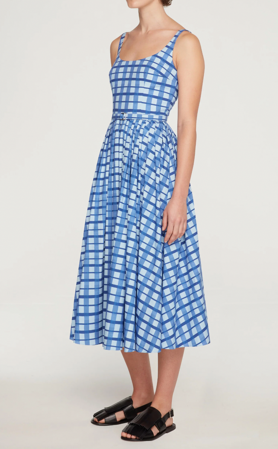 Eglantine Dress - Blue Painted Gingham