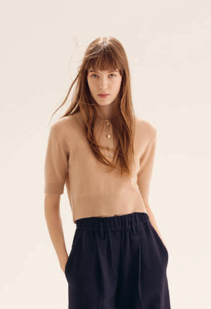 14143_My Knit - Cashmere Polo Shirt - Borotalco