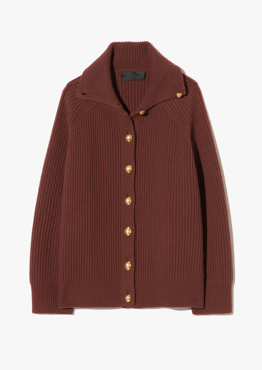 Deryl Cashmere Cardigan - Dark Rust