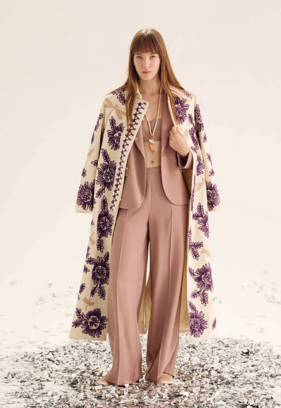 14038_My Coat - "Voila' Une Fleur" Velvet Coat - Rubis