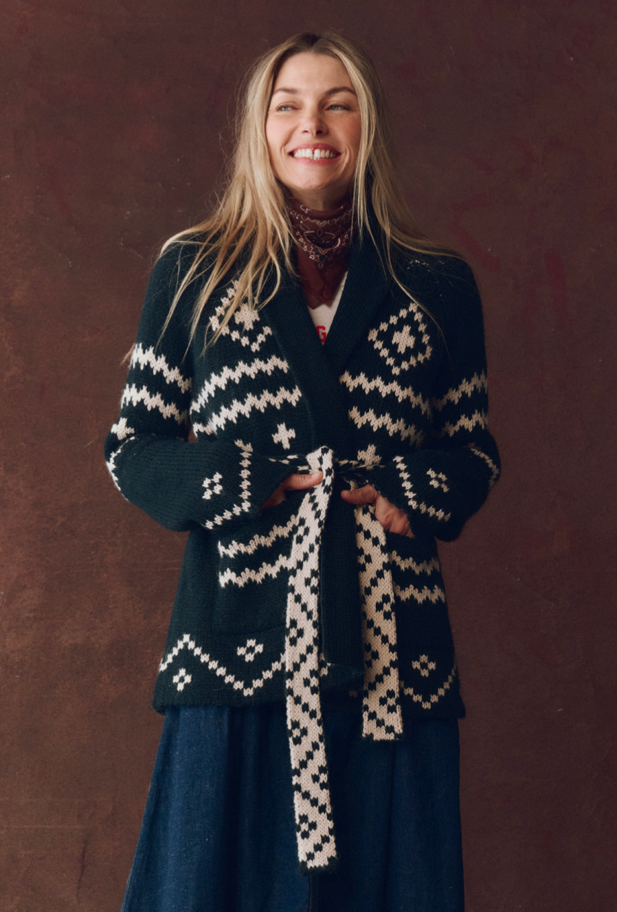 The Reversible Cardigan - Navy And Cream