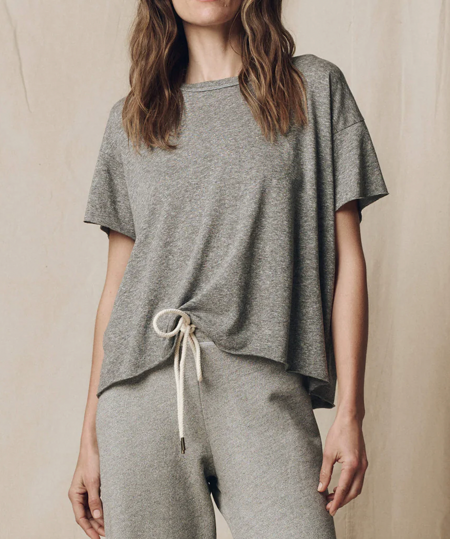 The Crop Tee - Heather Grey