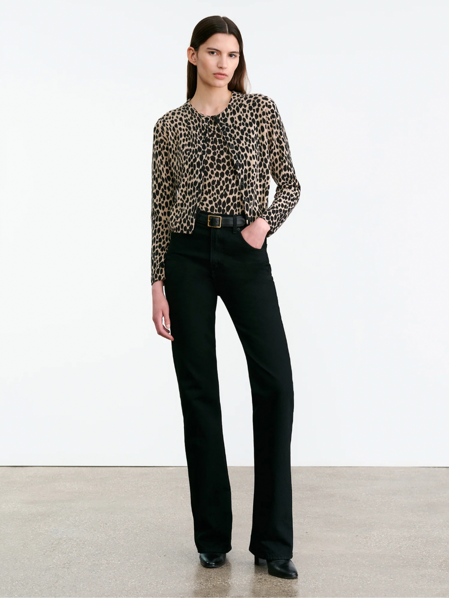 Keelah Cardigan - Taupe / Black Cheetah