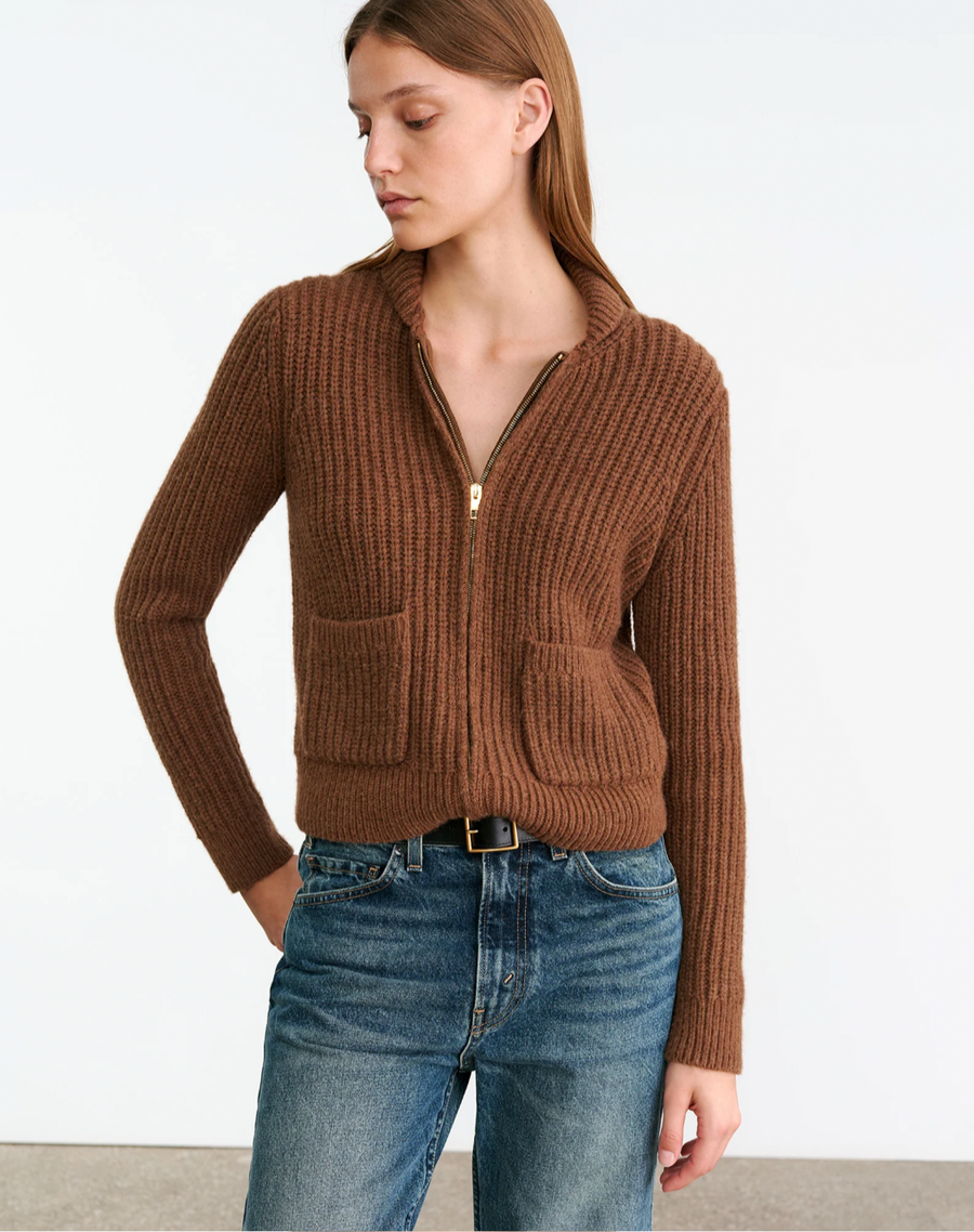 Tessen Cardigan - Dark Camel