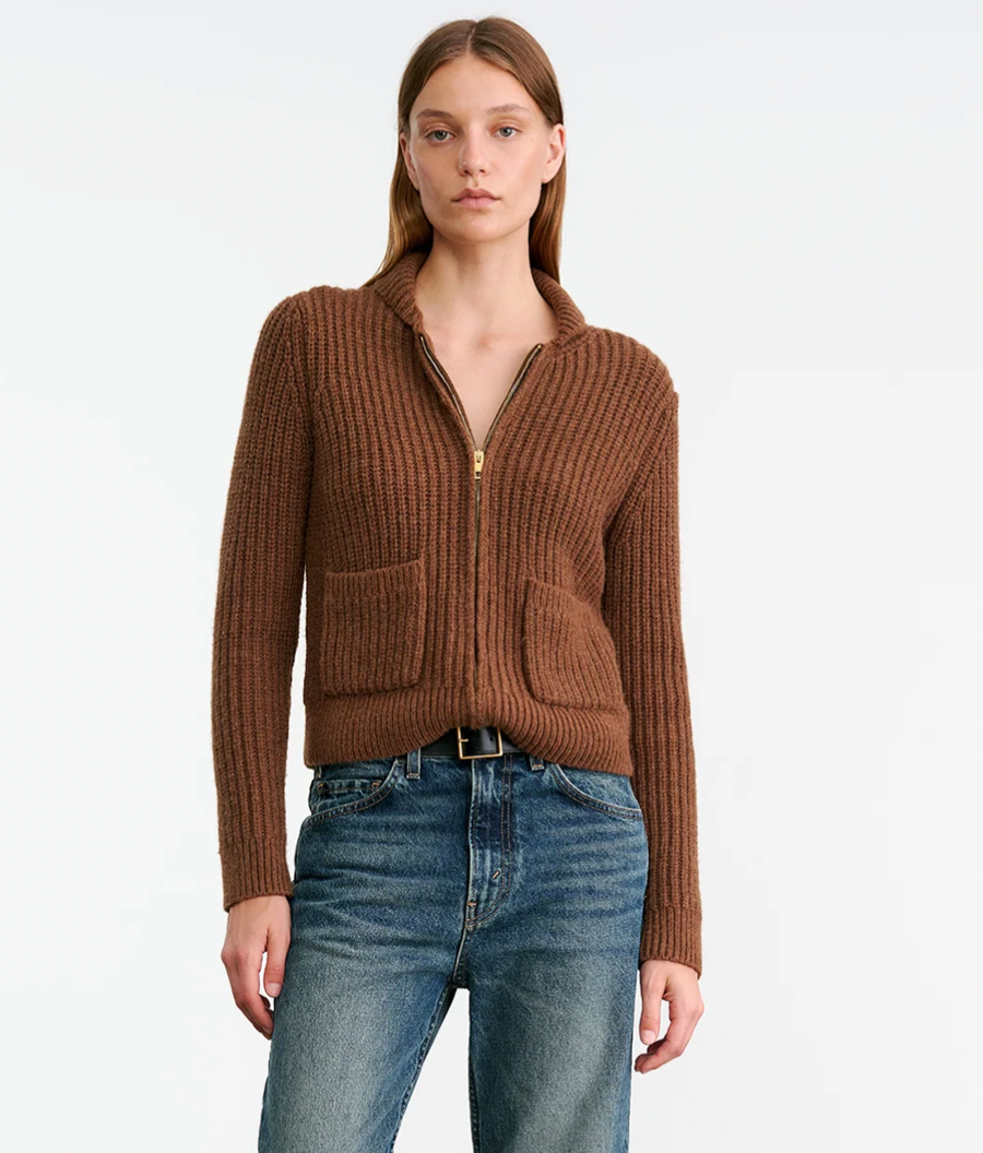Tessen Cardigan - Dark Camel