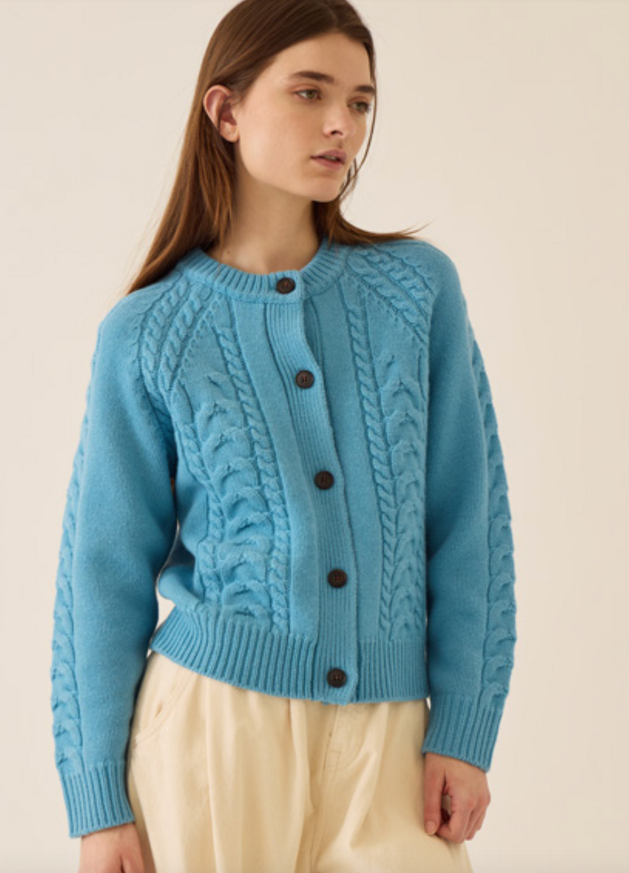 Pelmo Cardigan - Ocean Blue